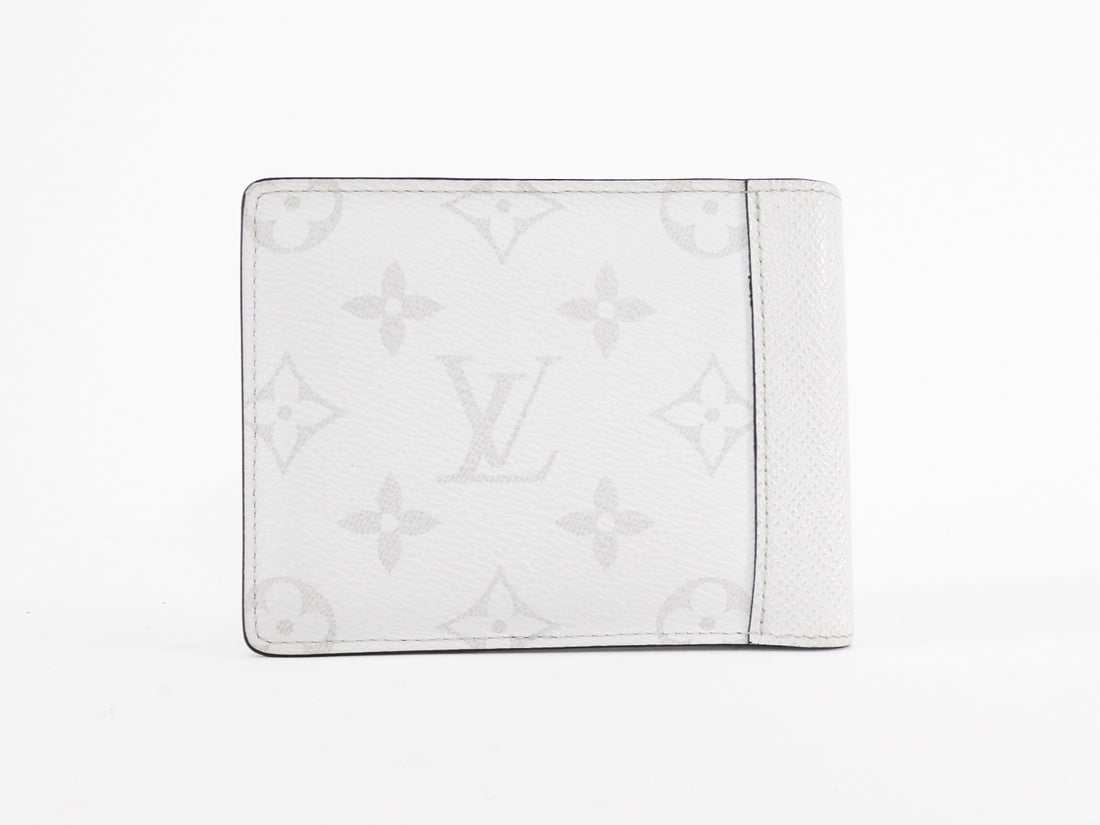 Louis Vuitton White Taigarama Monogram Multiple Bifold Wallet