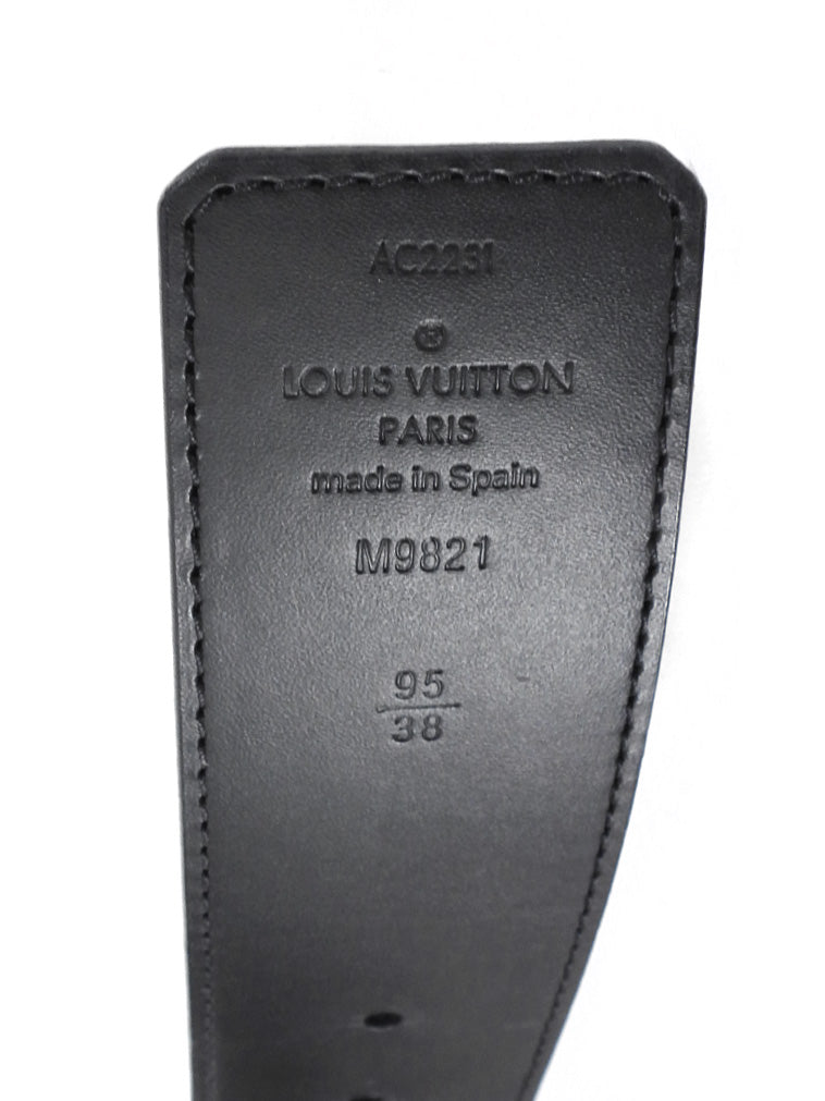 Louis Vuitton Initiales Black Reversible Monogram Belt 40mm - 95 / 38