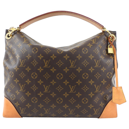 Louis Vuitton Monogram Coated Canvas Berri MM Hobo Bag