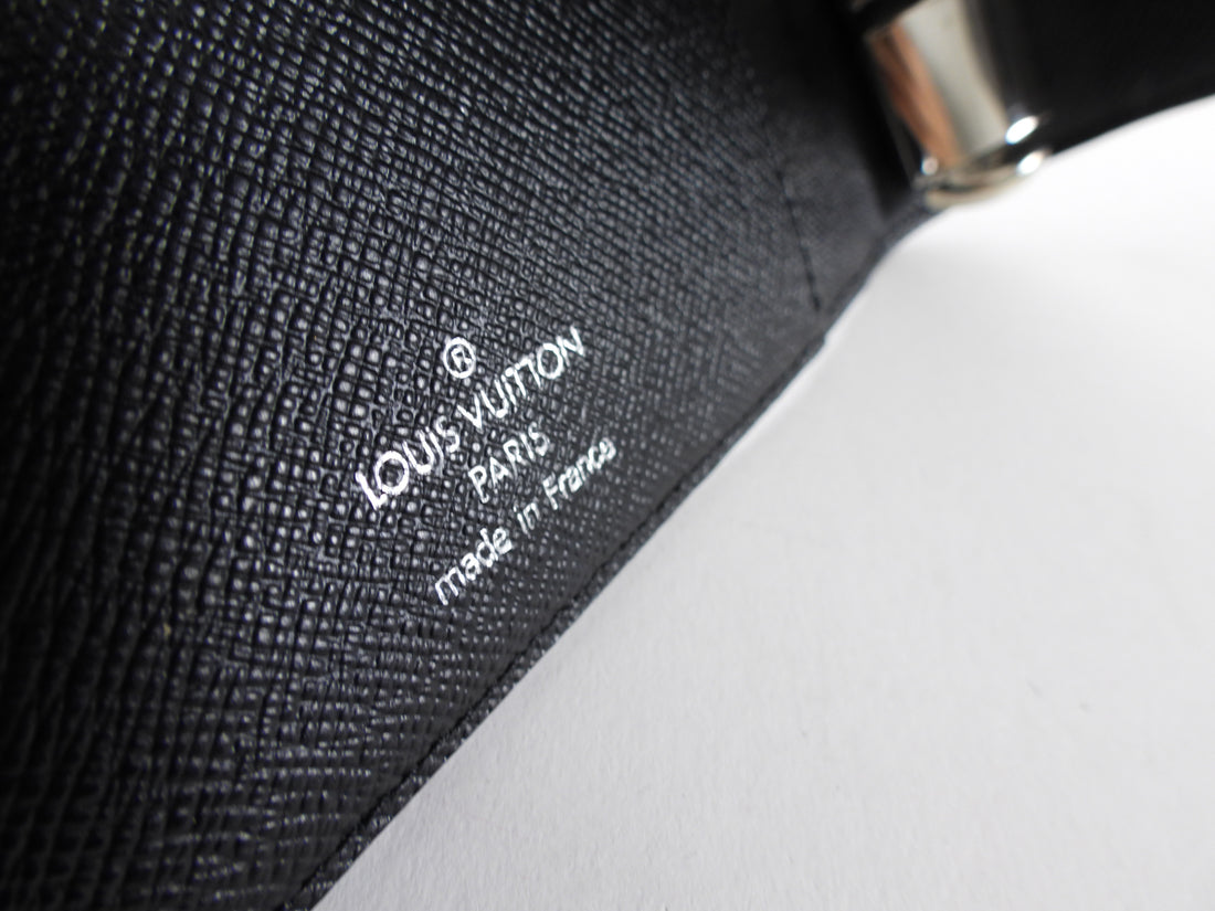 Louis Vuitton Black Epi Leather Medium Ring Agenda Cover