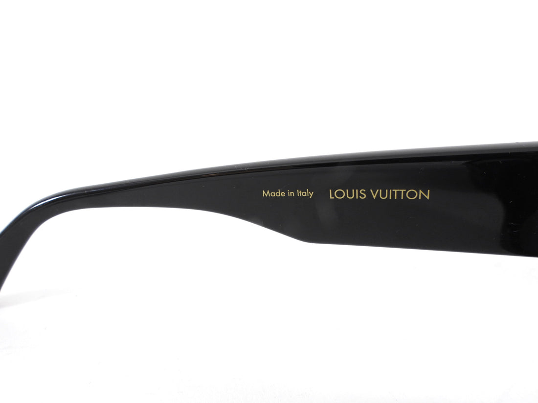 Louis Vuitton Black Acetate Cyclone Crystal Embellished Sunglasses