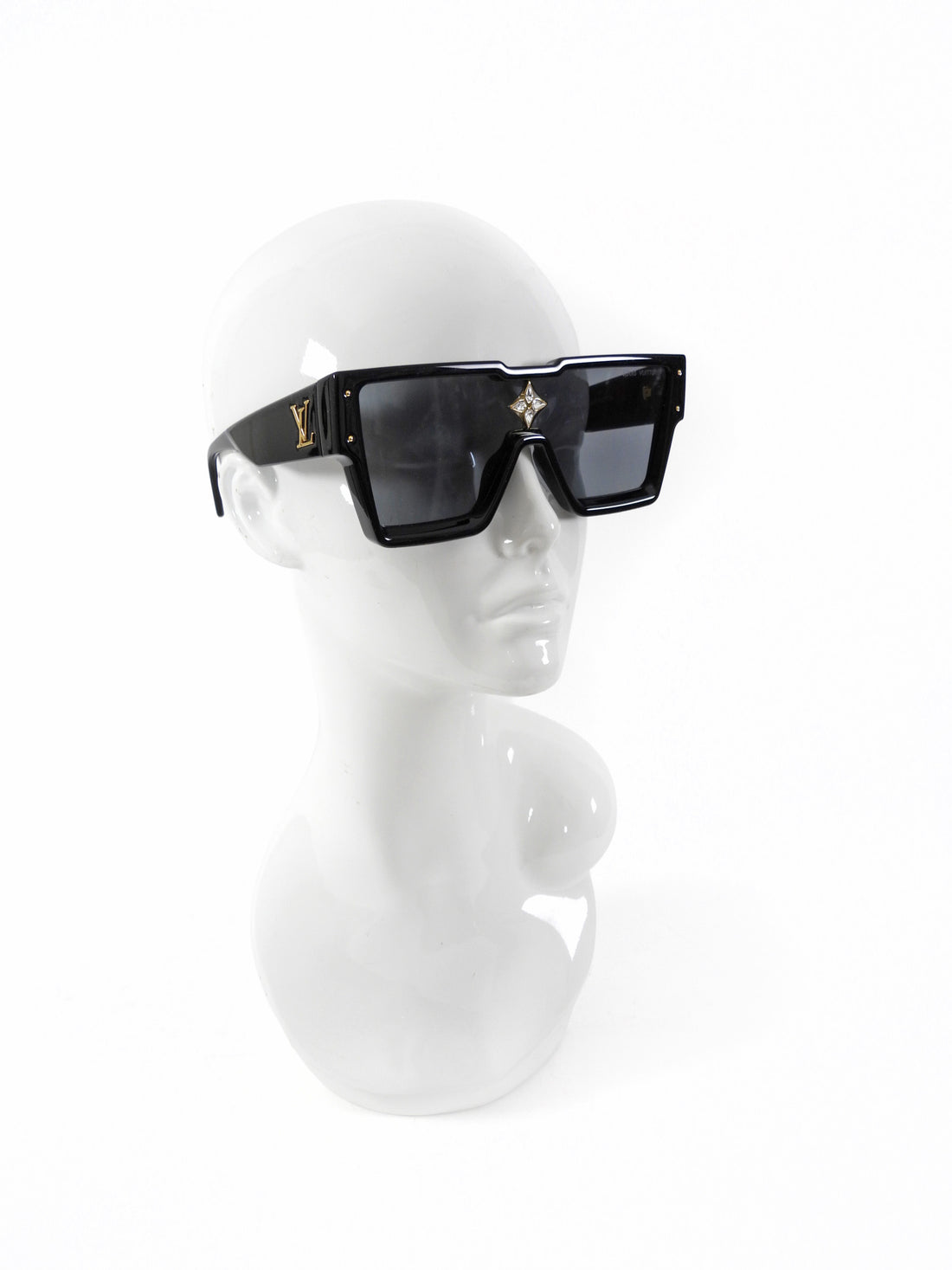 Louis Vuitton Black Acetate Cyclone Crystal Embellished Sunglasses