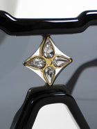 Louis Vuitton Black Acetate Cyclone Crystal Embellished Sunglasses