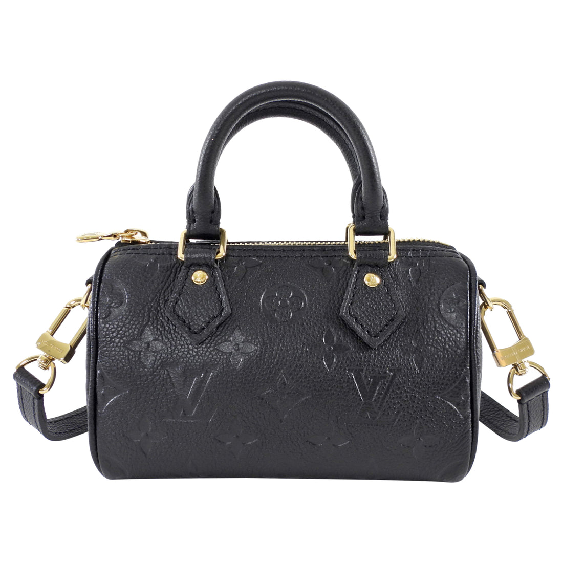 Louis Vuitton Black Monogram Empriente Leather Nano Speedy Bag