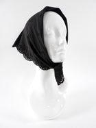 Louis Vutton Black Cotton Broderie Anglaise Square Bandana Scarf