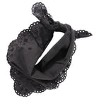 Louis Vutton Black Cotton Broderie Anglaise Square Bandana Scarf