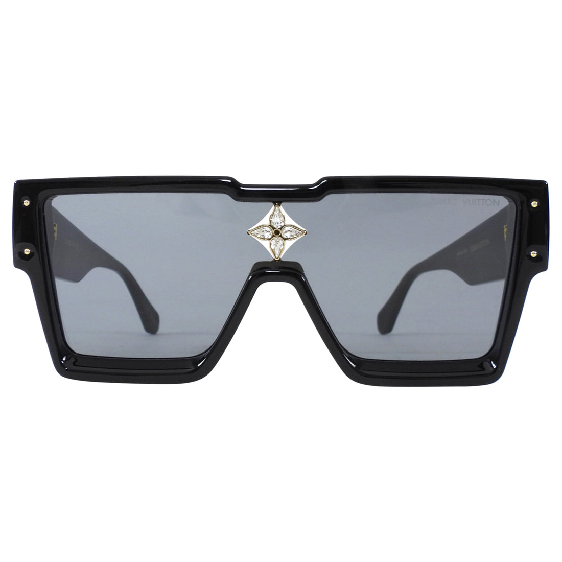Louis Vuitton Black Acetate Cyclone Crystal Embellished Sunglasses