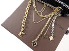Louis Vuitton Black Velvet and Gold Chain Charms Choker Necklace