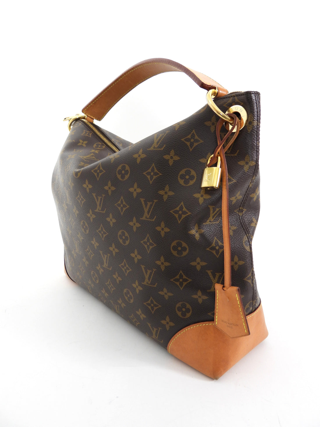 Louis Vuitton Monogram Coated Canvas Berri MM Hobo Bag