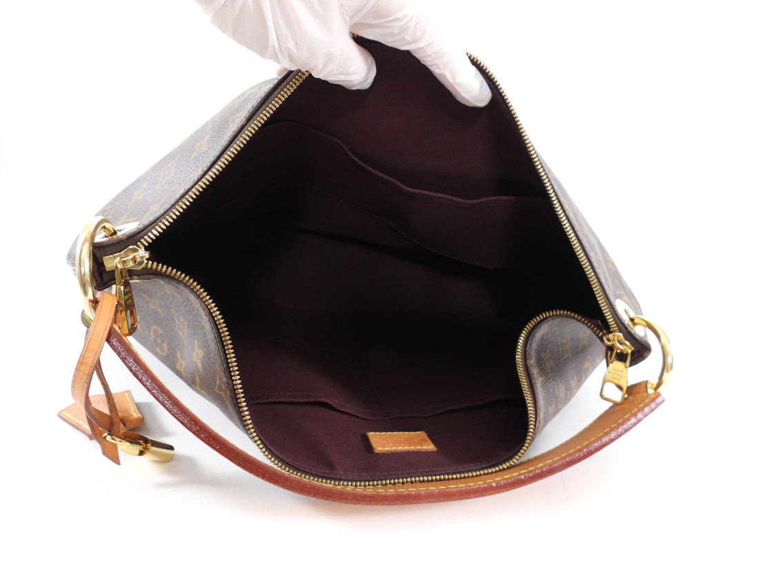 Louis Vuitton Monogram Coated Canvas Berri MM Hobo Bag