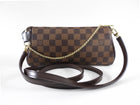 Louis Vuitton Damier Ebene Coated Canvas Eva Chain 2-Way Strap Pochette Bag