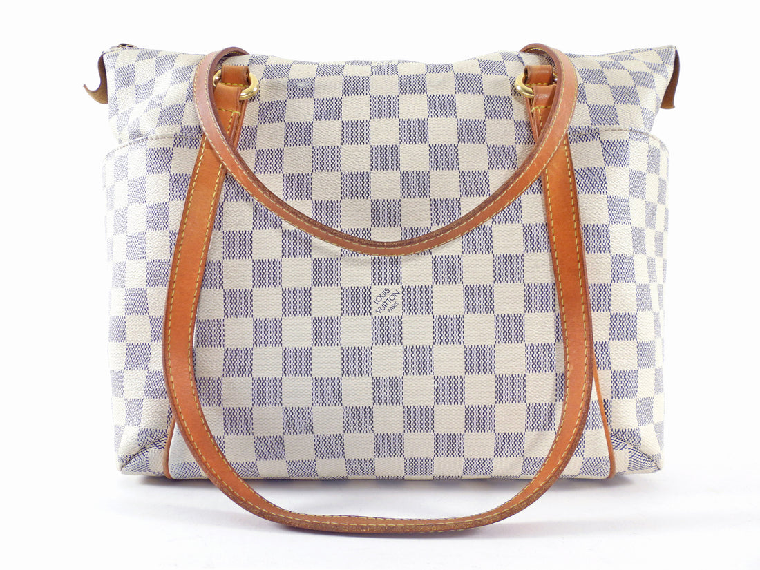 Louis Vuitton Damier Azur Totally MM Zip Tote Bag