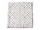 Louis Vuitton Pink and White Monogram Silk Garden 90cm Shawl Scarf