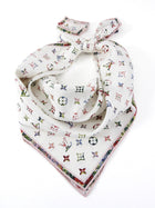 Louis Vuitton Pink and White Monogram Silk Garden 90cm Shawl Scarf