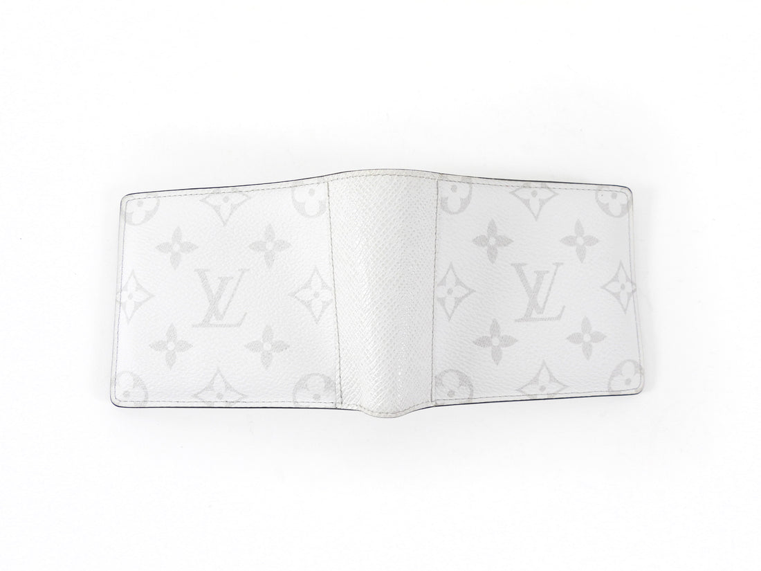 Louis Vuitton White Taigarama Monogram Multiple Bifold Wallet