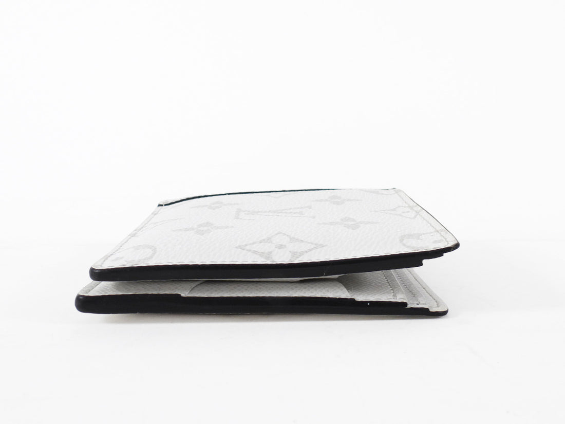 Louis Vuitton White Taigarama Monogram Multiple Bifold Wallet
