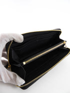 Louis Vuitton Black Monogram Empreinte Leather Clemence Zip Wallet