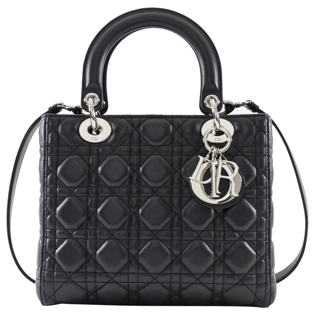 Lady Dior Black Cannage Leather Medium Bag SHW