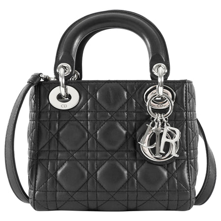 Dior Black Cannage Quilted Leather Mini Lady Dior Mini