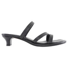 Lauren Manoogian Black Grained Leather Strappy Line Low Kitten Heel Sandals - 37