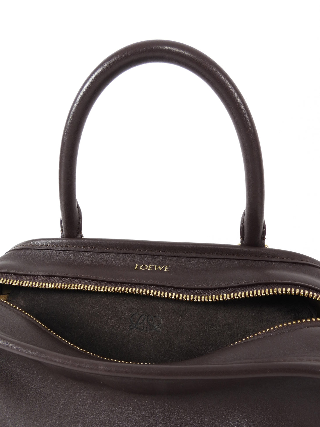 Loewe Dark Brown Amazona 180 Small Leather Top Handle Bag
