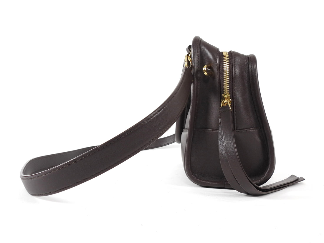 Loewe Dark Brown Amazona 180 Small Leather Top Handle Bag