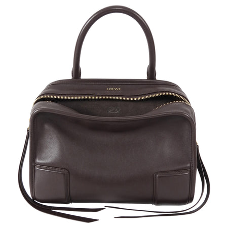 Loewe Dark Brown Amazona 180 Small Leather Top Handle Bag