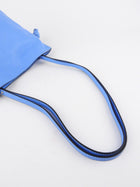 Loewe Blue Nappa Calfskin Leather Flamenco Clutch Bag