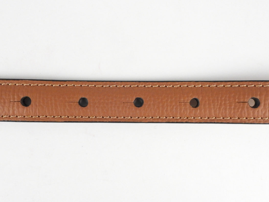 Loewe Brown Leather Anagram Logo Thin Belt - 90 / 36