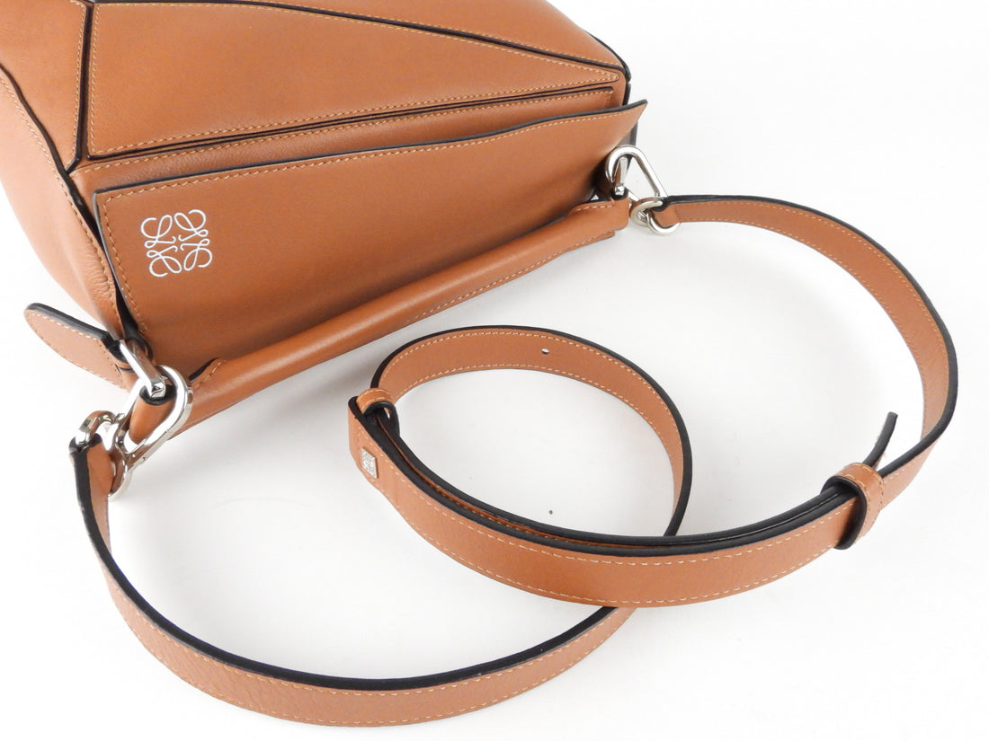 Puzzle leather handbag Loewe Brown in Leather - 36910205