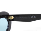 Loewe x Paulas Ibiza Black Oval Acetate Blue Lens Sunglasses