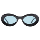 Loewe x Paulas Ibiza Black Oval Acetate Blue Lens Sunglasses
