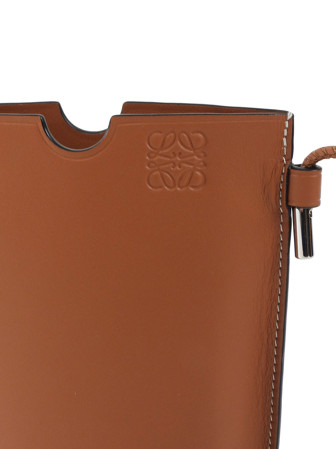 Loewe Tan Smooth Calfskin Anagram Phone Pouch