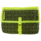 Loewe Neon Yellow and Black Anagram Technical Canvas Postman Sling Bag