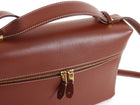 Loro Piana Cognac Brown Extra L27 Calfskin Top Handle Bag