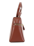 Loro Piana Cognac Brown Extra L27 Calfskin Top Handle Bag
