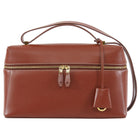 Loro Piana Cognac Brown Extra L27 Calfskin Top Handle Bag