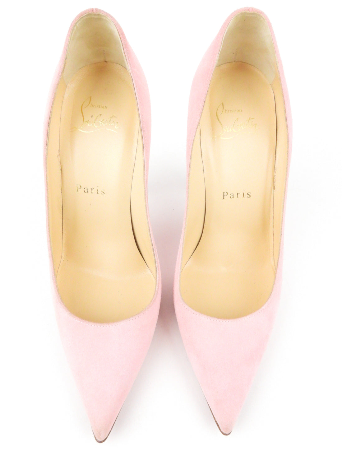 Christian Louboutin Pink Suede Leather Stiletto Heel Pump