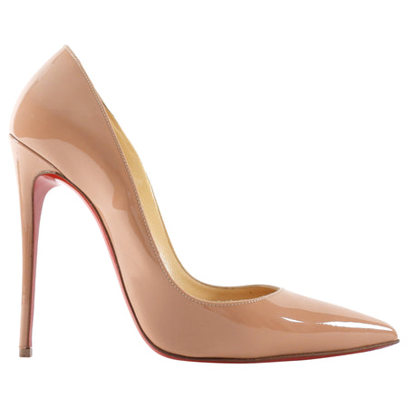 Louboutin Nude Beige Patent Leather So Kate 120mm - 38