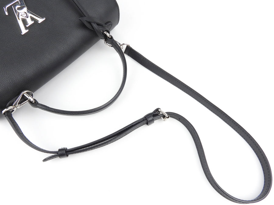 Lockme leather handbag Louis Vuitton Black in Leather - 38057469