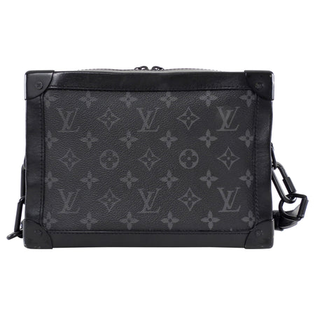 Louis Vuitton Black Grey Monogram Eclipse Coated Canvas Soft Trunk Crossbody Bag