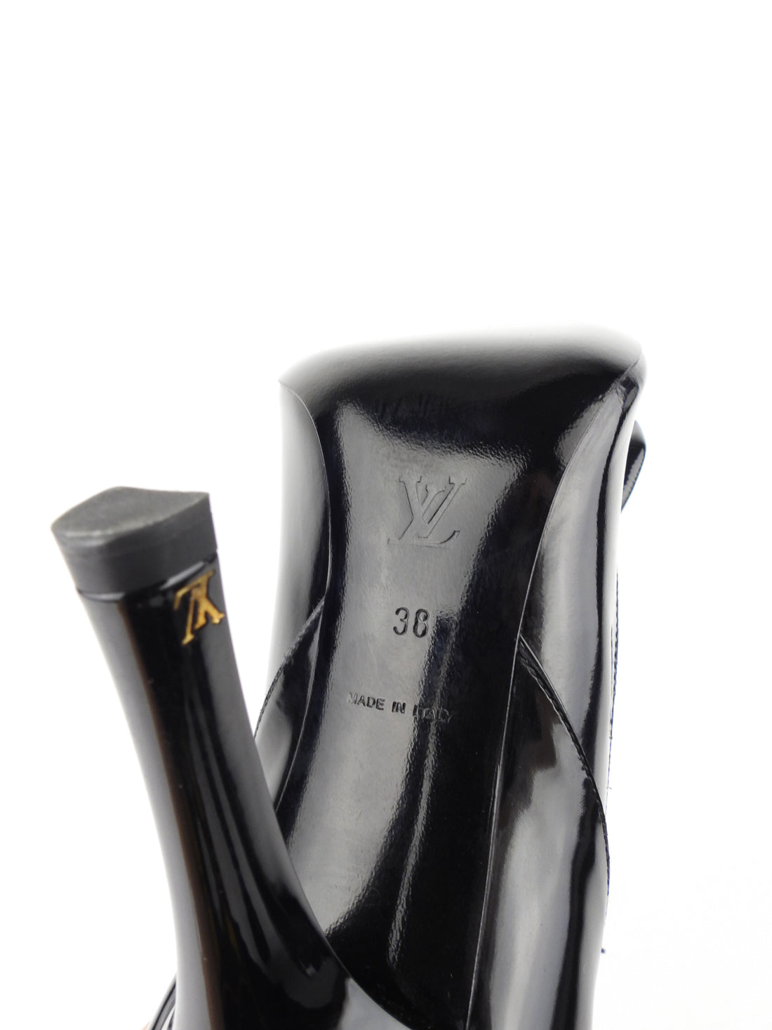 Louis Vuitton Bronze Leather T-Bar Cut Out Peep Toe Pumps Size 38