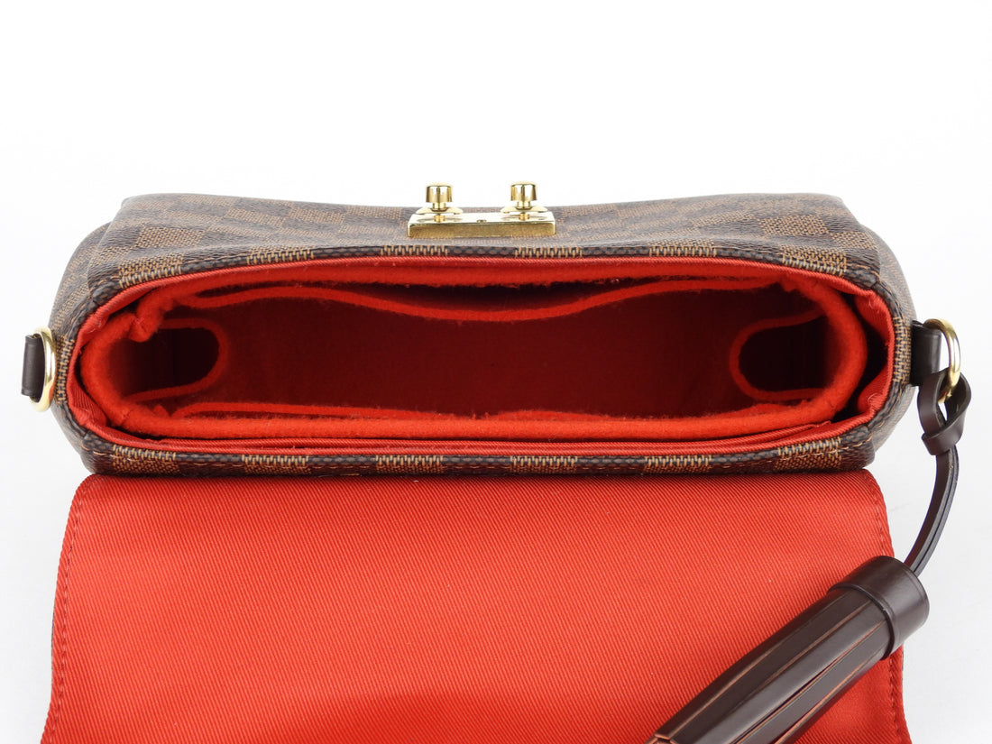 Louis Vuitton Croisette Damier Ebene Coated Canvas Two Way Top Handle Shoulder Bag