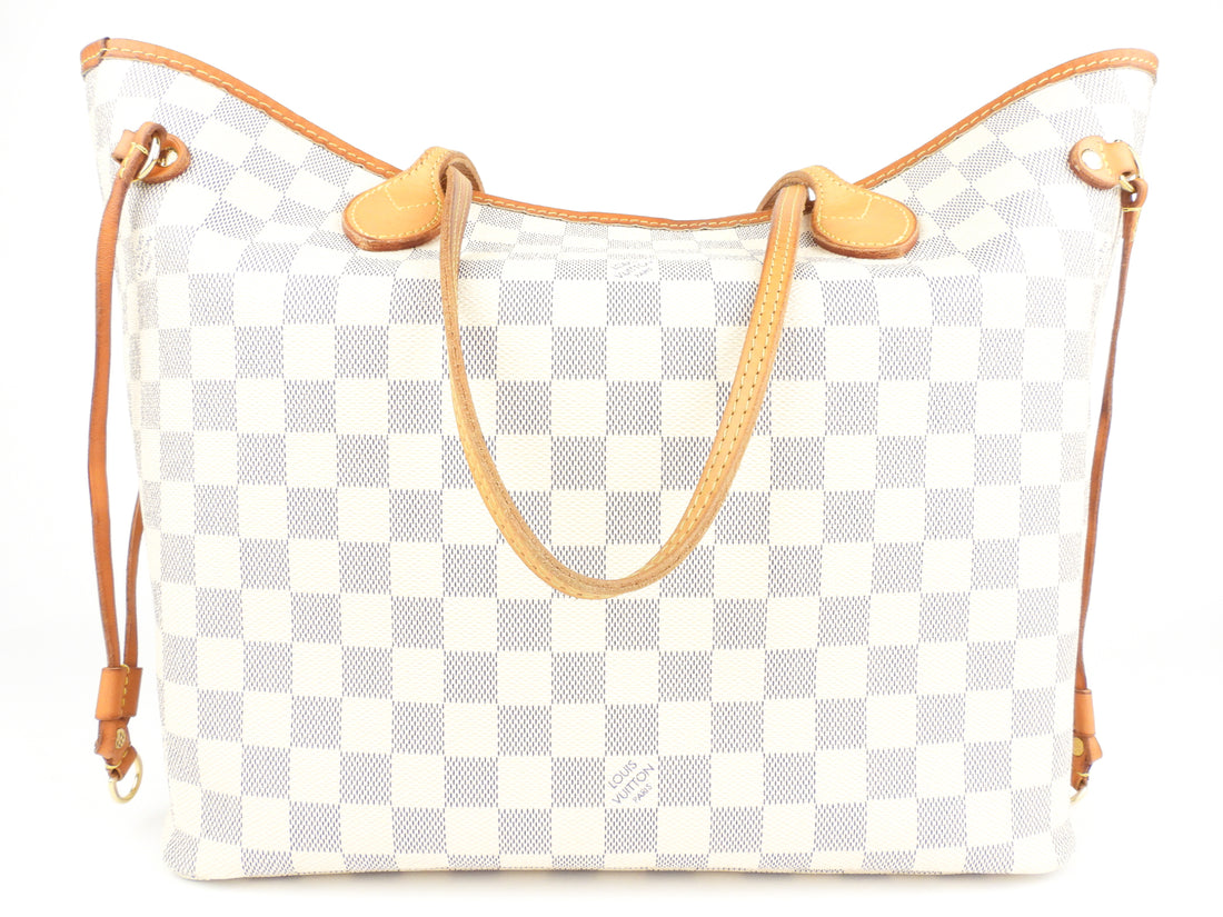 Louis Vuitton Vintage White Damier Azur Coated Canvas Tote Bag