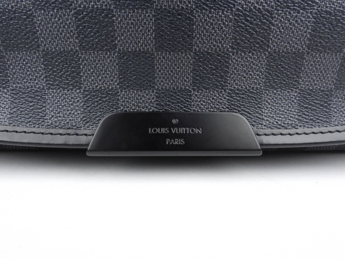 Louis Vuitton Black Damier Graphite Coated Canvas Zip Around