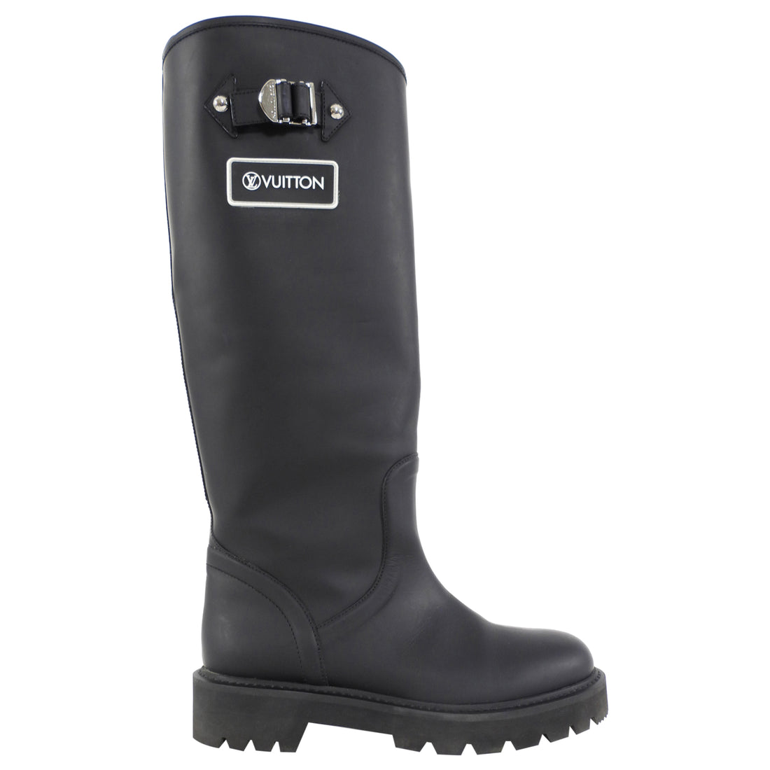 Louis Vuitton Coated Rubber Tall Tack Sole Rain Boot - 7
