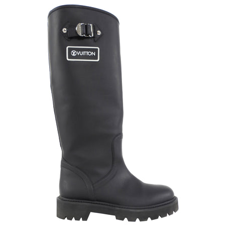 Louis Vuitton Coated Rubber Tall Tack Sole Rain Boot - 7