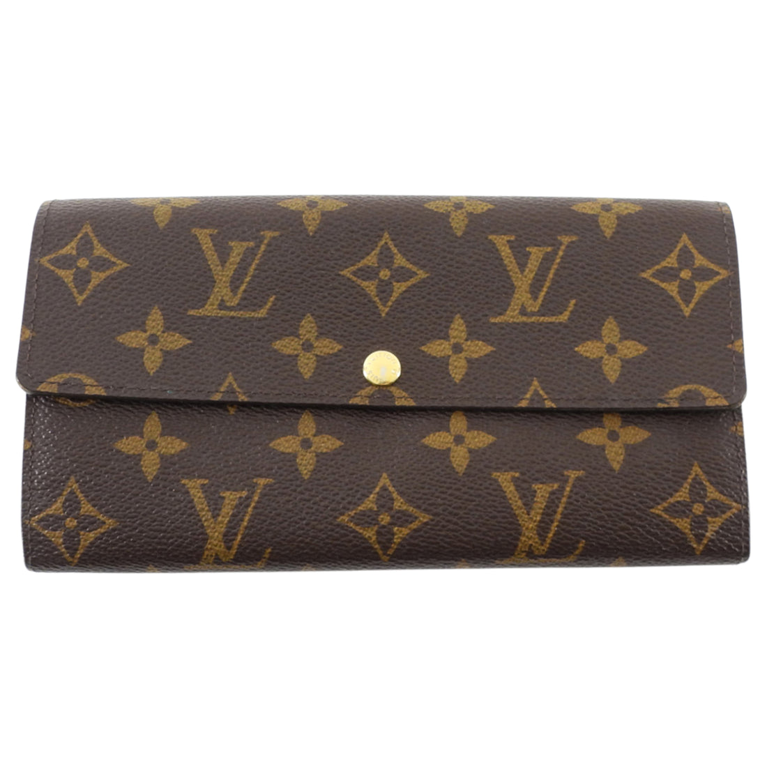 Louis Vuitton Sara Brown Monogram Coated Canvas Long Continental Snap Wallet