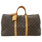 Louis Vuitton Vintage 1993 Keepall 50 Brown Monogram Coated Canvas Duffle Bag