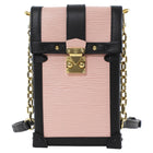 Louis Vuitton Rose Ballerine Epi Leather Vertical Trunk Pochette Shoulder Bag
